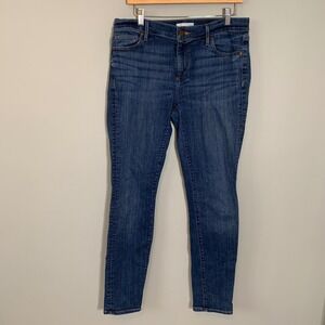 LOFT Modern‎ Skinny Jeans Mid Rise Blue Wash Denim Size 30 10